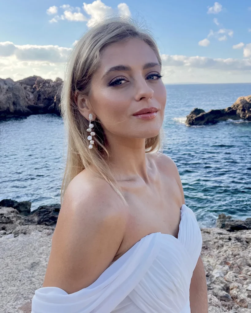 Coastal destination wedding bridal portrait by Liz Patey
