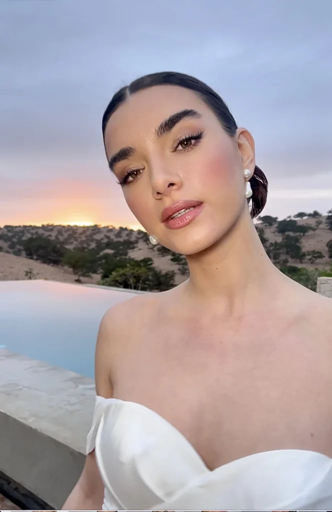 Bride with destination wedding makeup at sunset by Liz Patey